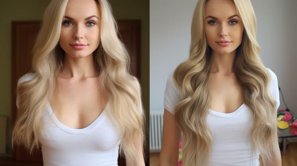 Hair extensions in thin hair